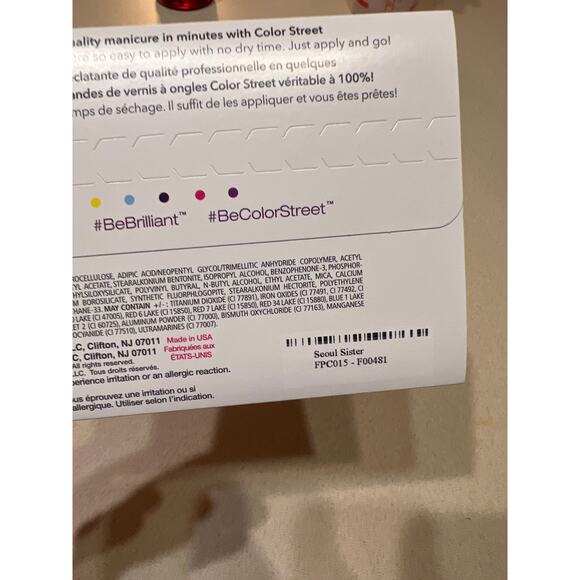 Color Street Pedicure Sets in Fuchsia (Seoul Sister) TWO SETS!! - Picture 3 of 3